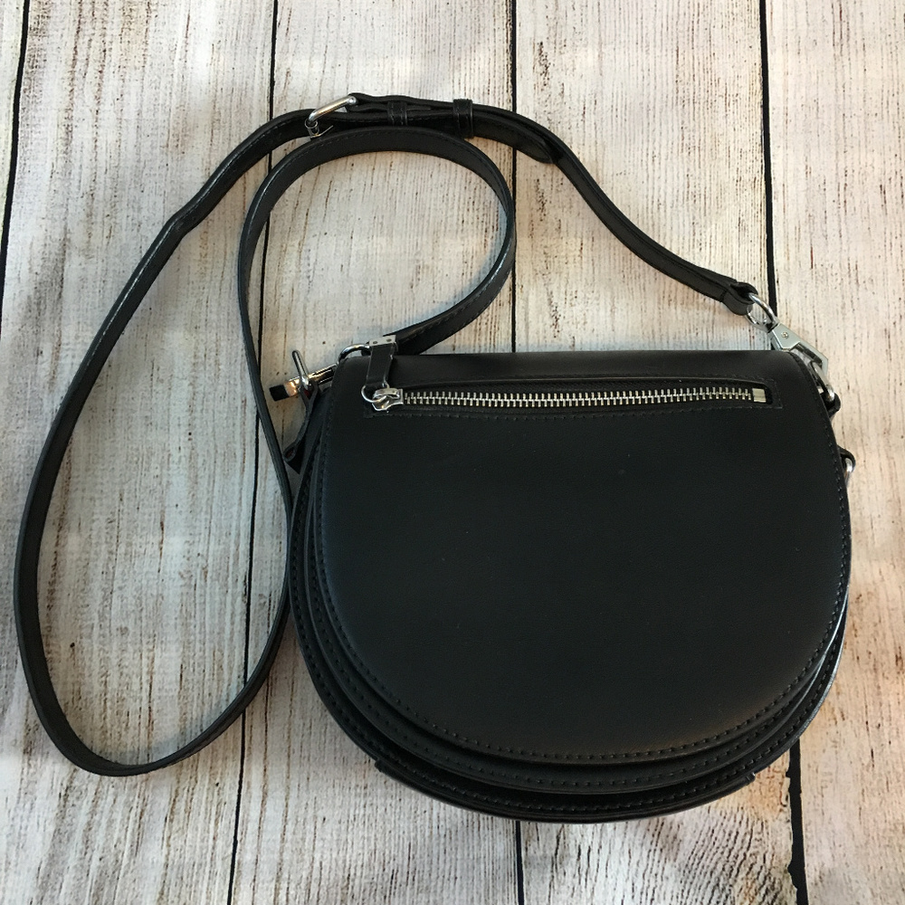 Rebecca Minkoff Black Astor Saddle Crossbody Bag
